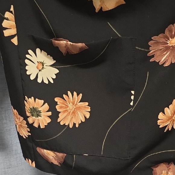 Vintage 90s Kensington Square Floral Black Women's Oversized Blazer Size Large - Picture 4 of 10